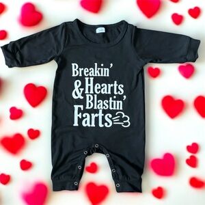 $8 Add-On 💟Black Infant One Piece Onesie